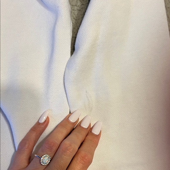 Nike White Hoodie with Black Embroidered Swoosh XS *flawed* for Dying Tie Dye - Picture 7 of 10